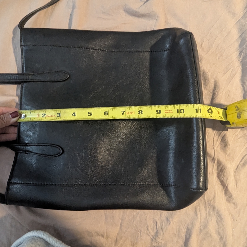 Black Leather Tote Bag